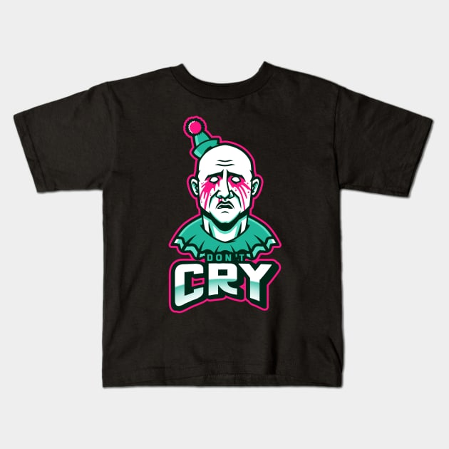 Horror graphic ‘don’t cry’ Kids T-Shirt by YungBick